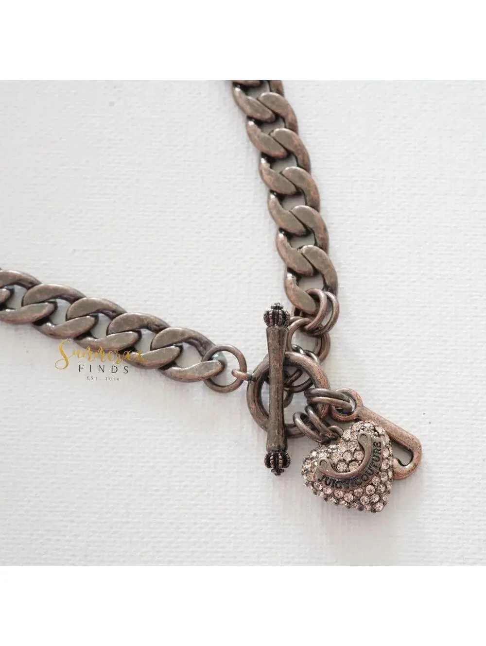 Juicy Couture Heart Charm Toggle Necklace
